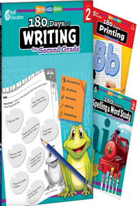 180 Days Writing, Spelling, & Printing Grade 2: 3-Book Set