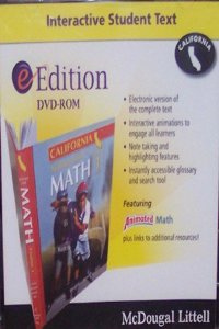 McDougal Littell Middle School Math California: Eedition DVD-ROM Course 1 2008