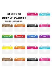 18 Month Weekly Planner