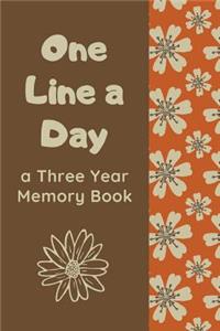 One Line A Day A Three Year Memory Book