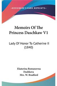 Memoirs of the Princess Daschkaw V1