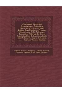Commercii Litterarii Dissertationes Epistolicae Historico-Physico-Curiosae
