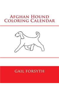 Afghan Hound Coloring Calendar