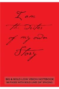 Big & Bold Low Vision Notebook 160 Pages with Bold Lines 3/4 Inch Spacing