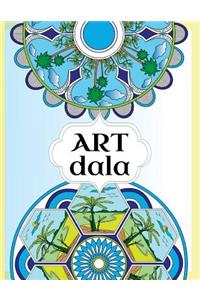 ArtDala-Mandala-Malbuch für Erwachsene. 50 Entwürfe friedvoller Bilder zum ausmalen. Ideal um Entspannung im Alltag zu finden.