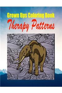 Grown Ups Coloring Book Therapy Patterns Mandalas