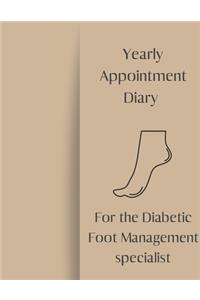 Yearly Appointment Diary For The Diabetic Foot Management specialist.