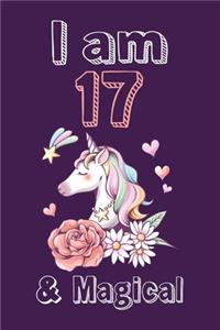 I am 17 & Magical Sketchbook: Birthday Gift for Girls, Sketchbook for Unicorn Lovers