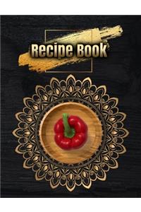 Recipe Book. Luxury Gold Mandala Design Cover. Create Your Own Collected Recipes. Blank Recipe Book to Write in, Document all Your Special Recipes and Notes for Your Favorite.