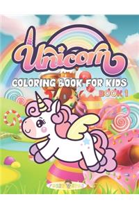 Unicorn Coloring Book for Kids Book 1