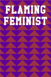 Flaming Feminist: Blank Recipe Notebook 6"x9" 120 Pages