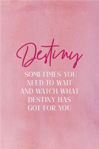 Destiny Sometimes You Need To Wait And Watch What Destiny Has Got For You