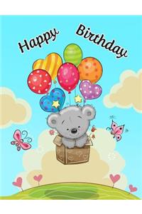 Happy Birthday: Large Print Discreet Internet Website Password Organizer, Birthday Gifts for Boys or Girls, Kids, Teens, Women, Wife, Girlfriend, Sister, Mom, Grandma, Seniors, Best Friend, Co-Worker, Book Size 8 1/2 X 11