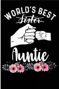 World's Best Auntie: Promoted To Auntie Baby Announcement Blank Lined Note Book