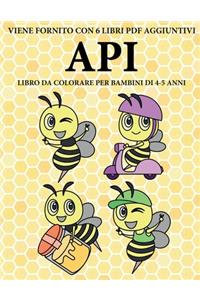 Libro da colorare per bambini di 4-5 anni (Api)