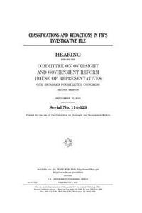 Classifications and redactions in FBI's investigative file