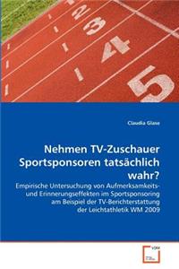 Nehmen TV-Zuschauer Sportsponsoren tatsächlich wahr?
