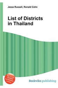 List of Districts in Thailand