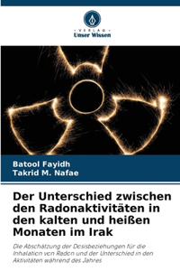 Der Unterschied zwischen den Radonaktivitäten in den kalten und heißen Monaten im Irak