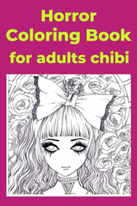 Horror Coloring Book for adults chibi
