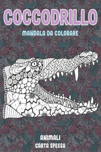 Mandala da colorare - Carta spessa - Animali - Coccodrillo