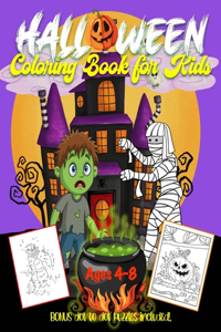 Halloween Coloring Book for Kids Ages 4-8