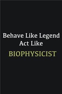 Behave like Legend Act Like Biophysicist