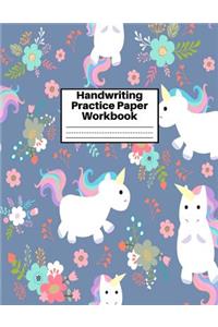 Handwriting Practice Paper Workbook