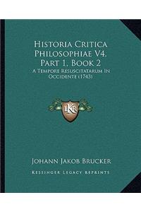 Historia Critica Philosophiae V4, Part 1, Book 2