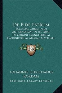 De Fide Patrum
