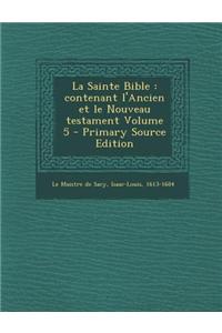 La Sainte Bible