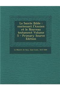 La Sainte Bible