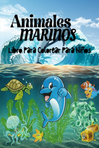 Libro para colorear de animales marinos para niños