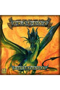 2019 Dragons by Ciruelo 16-Month Wall Calendar: By Sellers Publishing