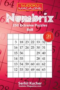 Numbrix - 250 Extreme Puzzles 8x8