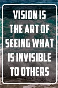 Vision is the art of seeing what is invisible to others