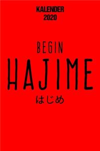 Kalender 2020 Hajime