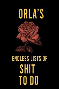 Orla's Endless Lists of Shit to do