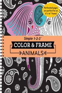 Color & Frame - Animals (Adult Coloring Book)