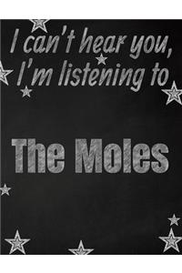 I can't hear you, I'm listening to The Moles creative writing lined notebook