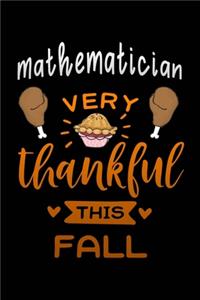 Mathematician very thankful this fall