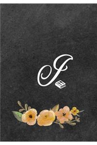 Initial Monogram Letter i on Chalkboard