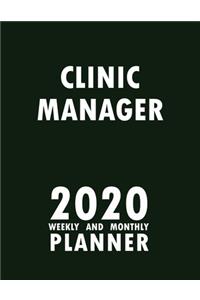 Clinic Manager 2020 Weekly and Monthly Planner