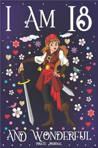 Pirate Journal I am 18 and Wonderful