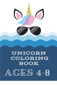 Unicorn Coloring Book Age 4-8