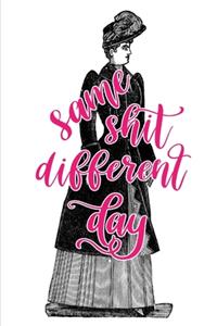 2020 Weekly Planner Same Shit Different Day Funny Victorian Lady 134 Pages