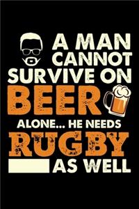 A Man Cannot Survive On Beer Alone He Needs Rugby As Well