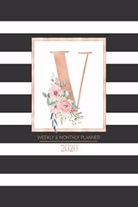 Weekly & Monthly Planner 2020 V