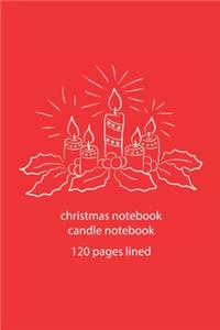 christmas notebook candle notebook