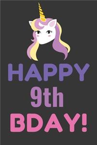 Happy 9th Bday! Notebook Notebook